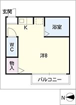 メゾン・ド・フタツイリ  ｜ 愛知県清須市西枇杷島町南松原（賃貸アパート1R・2階・20.30㎡） その2