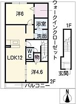 オ・ソレイユ48  ｜ 愛知県名古屋市中川区本前田町（賃貸アパート2LDK・2階・61.58㎡） その2