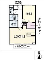 カサグランデＡＴ  ｜ 愛知県名古屋市中川区大当郎1丁目（賃貸アパート1LDK・1階・46.37㎡） その2