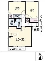 シェルボヌールＡ棟  ｜ 愛知県名古屋市緑区大形山（賃貸アパート2LDK・1階・58.37㎡） その2