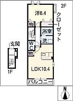 西川原 201 ｜ 愛知県名古屋市緑区潮見が丘2丁目270番地1（賃貸アパート1LDK・2階・44.65㎡） その2