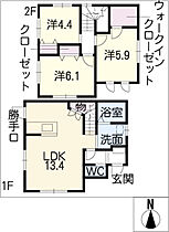 オアシス A ｜ 愛知県名古屋市緑区大高町13-（賃貸一戸建3LDK・1階・69.26㎡） その1