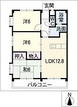 パークサイド　ヒロ  ｜ 愛知県名古屋市緑区有松町大字桶狭間字生山（賃貸マンション3LDK・1階・67.82㎡） その2