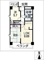 藤和シティコープ千代田  ｜ 愛知県名古屋市中区千代田2丁目（賃貸マンション2LDK・3階・51.14㎡） その2