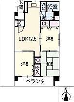 千早グリーンハイツ  ｜ 愛知県名古屋市中区新栄1丁目（賃貸マンション3LDK・6階・64.37㎡） その2