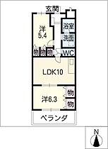 シャルム106  ｜ 愛知県名古屋市北区元志賀町2丁目（賃貸マンション2LDK・3階・51.26㎡） その2