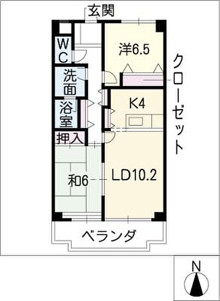 まほろば ｜愛知県名古屋市守山区中新(賃貸マンション2LDK・1階・65.25㎡)の写真 その2