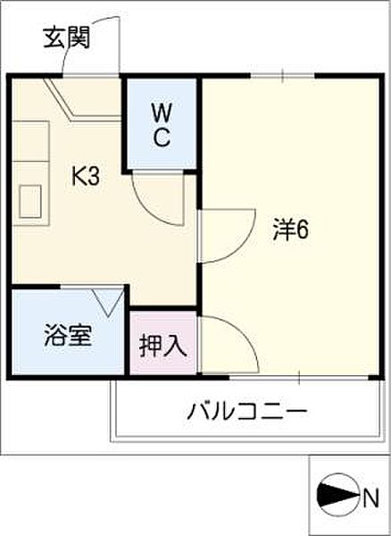 社台アーバンハイム ｜愛知県名古屋市名東区社台3丁目(賃貸アパート1K・2階・20.30㎡)の写真 その2