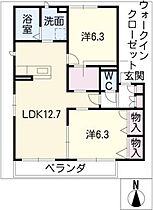 レジデンス東山  ｜ 愛知県名古屋市名東区高針荒田（賃貸アパート2LDK・2階・61.60㎡） その2