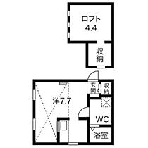 ロフト壱番館 2D ｜ 愛知県名古屋市千種区橋本町2丁目24番（賃貸アパート1R・2階・21.80㎡） その2