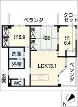 タウン唐山Ｆ棟  ｜ 愛知県名古屋市千種区唐山町1丁目（賃貸マンション3LDK・1階・88.42㎡） その2