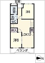 シャトー長湫  ｜ 愛知県長久手市作田1丁目（賃貸マンション2LDK・1階・53.00㎡） その2