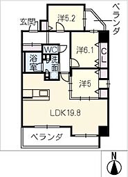 Ｎ−ｐｒｉｎｃｅ長久手 5階3LDKの間取り