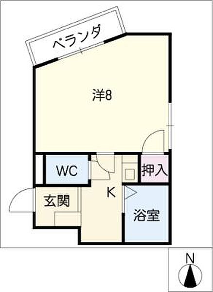 ローレルハウス ｜愛知県名古屋市昭和区戸田町5丁目(賃貸マンション1K・3階・22.66㎡)の写真 その2