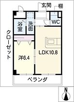 元八事弐風館  ｜ 愛知県名古屋市天白区元八事4丁目（賃貸マンション1LDK・2階・40.14㎡） その2