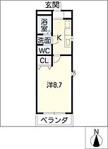 モデルン伊勝  ｜ 愛知県名古屋市昭和区伊勝町2丁目（賃貸マンション1K・1階・26.46㎡） その2