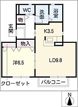 エクレール田面  ｜ 愛知県名古屋市昭和区田面町1丁目（賃貸アパート1LDK・1階・48.35㎡） その2