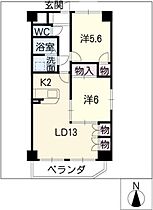 ルミエールカワナ  ｜ 愛知県名古屋市昭和区川名町2丁目（賃貸マンション2LDK・5階・58.32㎡） その2