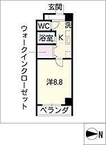 クレスト駈上  ｜ 愛知県名古屋市南区駈上1丁目（賃貸マンション1K・3階・28.53㎡） その2