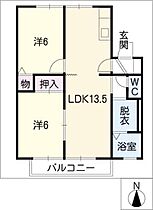 竹里館  ｜ 愛知県名古屋市天白区中平1丁目（賃貸アパート2LDK・1階・55.18㎡） その2