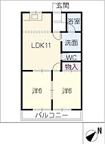 プルミエール平針  ｜ 愛知県名古屋市天白区天白町大字平針字大根ケ越（賃貸アパート2LDK・2階・48.60㎡） その2