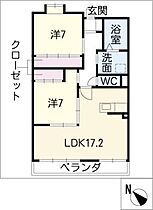 ＭＩＫＡＺＵＫＩ　ＧＡＲＤＥＮ  ｜ 愛知県名古屋市天白区向が丘4丁目（賃貸マンション2LDK・2階・70.24㎡） その2