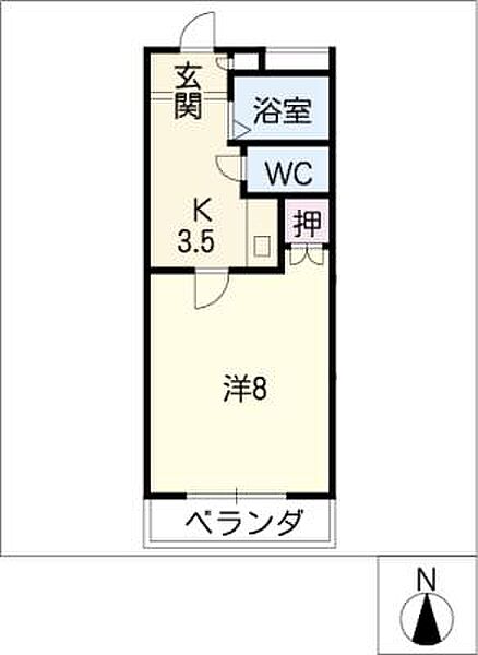 オリオンハイツ ｜愛知県名古屋市天白区植田東1丁目(賃貸マンション1K・3階・24.33㎡)の写真 その2