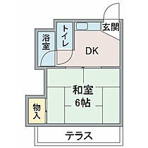 半の木荘 205 ｜ 愛知県名古屋市天白区植田西1丁目105（賃貸アパート1K・2階・17.22㎡） その2