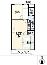 シャトースサキI  ｜ 愛知県名古屋市天白区植田3丁目（賃貸マンション2LDK・3階・57.78㎡） その2