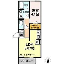 GRAND MAISON GIFU(グランメゾンギフ ) 101 ｜ 岐阜県岐阜市一松道2丁目6番地（賃貸アパート1LDK・1階・33.81㎡） その2