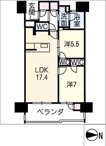 レ・ジェイド岐阜 ｜岐阜県岐阜市金町8丁目(賃貸マンション2LDK・3階・65.67㎡)の写真 その2