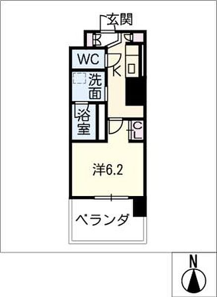 ジョイフル岐阜駅　カーサ・イースト ｜岐阜県岐阜市高砂町1丁目(賃貸マンション1K・18階・25.44㎡)の写真 その2