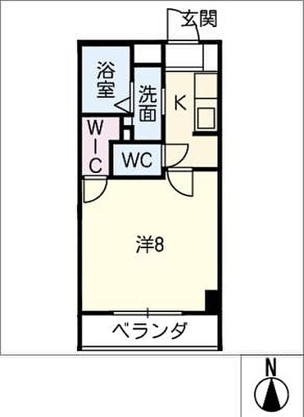 グランテラス岐阜 ｜岐阜県岐阜市玉姓町3丁目(賃貸マンション1K・5階・25.20㎡)の写真 その2