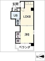 ロイヤルフラット松屋町  ｜ 岐阜県岐阜市松屋町（賃貸マンション1LDK・2階・30.86㎡） その2