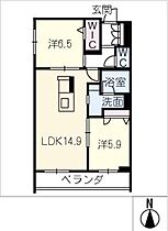 シャーメゾン三里  ｜ 岐阜県岐阜市清（賃貸マンション2LDK・2階・62.75㎡） その2