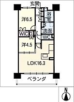 プラセシオン加納天神504号室  ｜ 岐阜県岐阜市加納天神町4丁目（賃貸マンション2LDK・5階・63.39㎡） その2