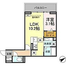 Rue加納本町 105 ｜ 岐阜県岐阜市加納本町2丁目8番地（賃貸アパート1LDK・1階・34.36㎡） その2