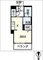 シャーメゾンクレスティーク  ｜ 岐阜県岐阜市加納西広江町1丁目（賃貸マンション1K・1階・27.30㎡） その2