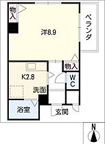 ＷＥＳＴＥＲＩＡ  ｜ 岐阜県岐阜市高森町6丁目（賃貸マンション1K・2階・28.17㎡） その2