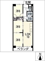 メゾン林  ｜ 岐阜県岐阜市領下1丁目（賃貸マンション3LDK・3階・65.34㎡） その2