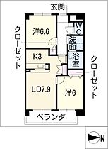 HEIGHTS MARUNAKA  ｜ 岐阜県岐阜市五坪1丁目（賃貸マンション2LDK・5階・55.70㎡） その2