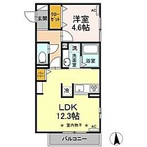 フェリチタKANOU 201 ｜ 岐阜県岐阜市加納黒木町2丁目40番地（賃貸アパート1LDK・2階・42.01㎡） その2