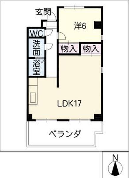 シーバンス ｜岐阜県岐阜市江添2丁目(賃貸マンション1LDK・4階・50.11㎡)の写真 その2