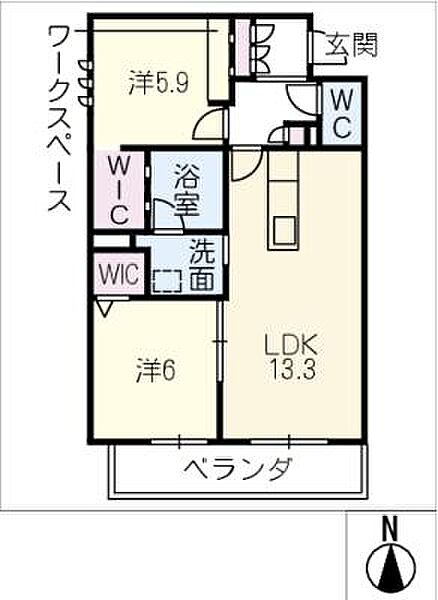 シャーメゾンステージ茜部本郷 ｜岐阜県岐阜市茜部本郷1丁目(賃貸マンション2LDK・3階・60.27㎡)の写真 その2