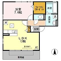 シャルマン　アカネ 103 ｜ 岐阜県岐阜市茜部中島2丁目61番地9（賃貸アパート1LDK・1階・50.31㎡） その2