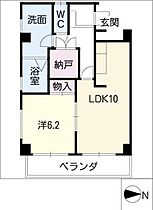 クレスト三里  ｜ 岐阜県岐阜市六条大溝4丁目（賃貸マンション1LDK・4階・48.30㎡） その2