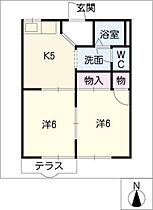 藤フレグランス  ｜ 岐阜県岐阜市東鶉5丁目（賃貸アパート2K・1階・38.50㎡） その2