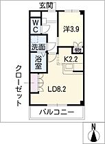 ｍｅｉ　ｎａｎａｌａ  ｜ 岐阜県瑞穂市祖父江（賃貸マンション1LDK・1階・36.00㎡） その2