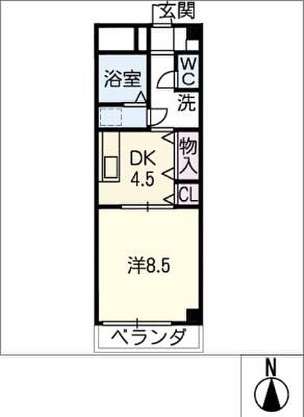 Ｌｅ　Ｐｌａｃｅ　2000 ｜岐阜県関市市平賀(賃貸マンション1DK・4階・35.69㎡)の写真 その2