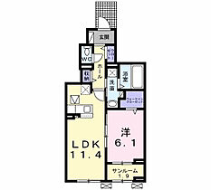 マルシェIII 102 ｜ 岐阜県羽島郡岐南町平島1丁目206番地1（賃貸アパート1LDK・1階・50.03㎡） その2